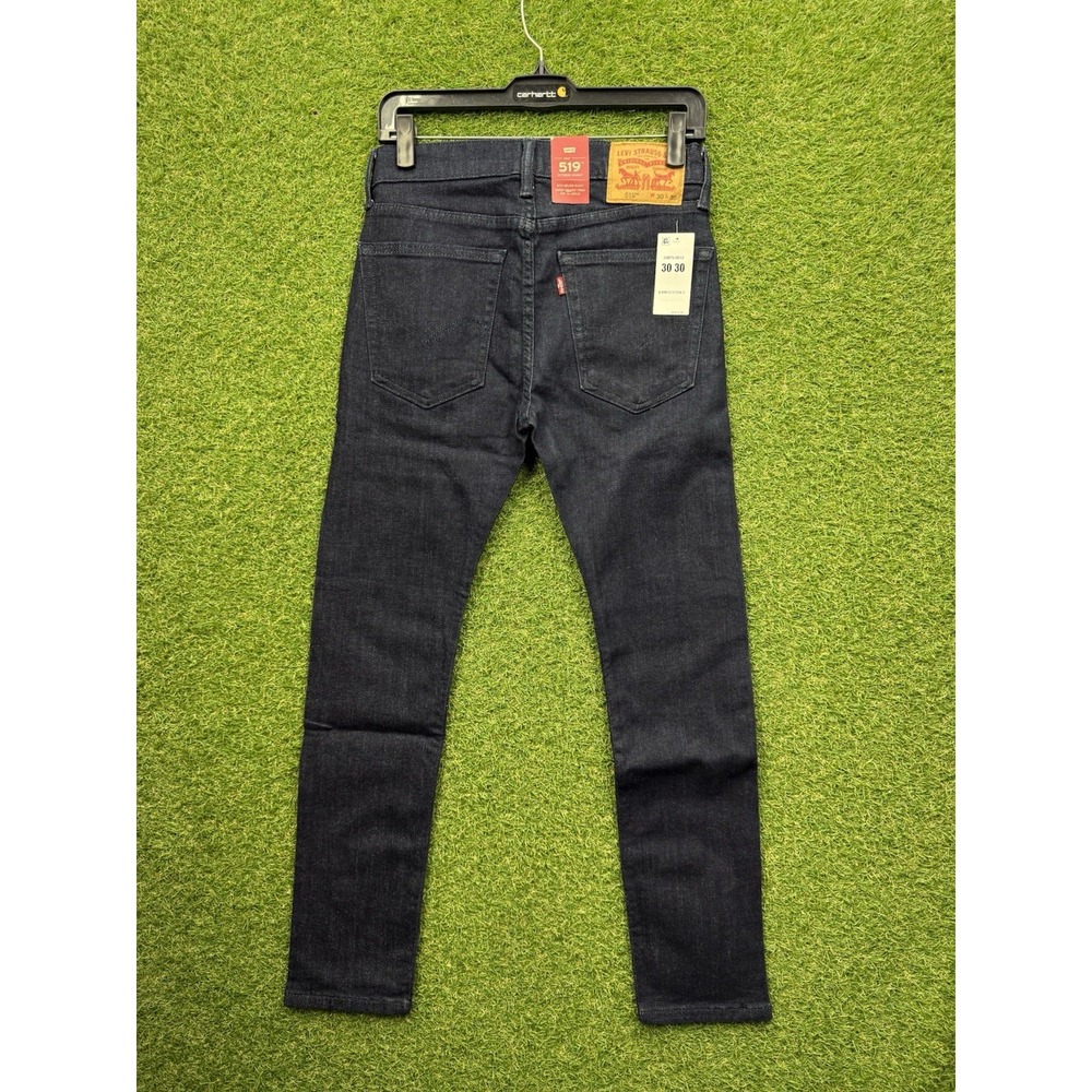 Levis 519 Jeans Mens 30x30 Extreme Skinny Stretch Sits Below Waist Dark Wash NWT